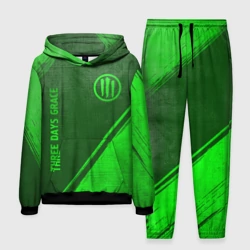 Мужской костюм с толстовкой 3D Three Days Grace - green gradient вертикально