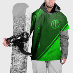 Накидка на куртку 3D Three Days Grace - green gradient вертикально