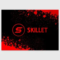 Поздравительная открытка Skillet - red gradient по-горизонтали