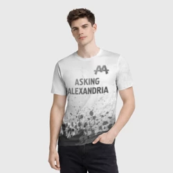 Мужская футболка 3D Asking Alexandria - white gradient посередине - фото 2