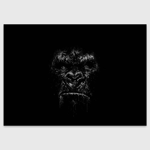 Поздравительная открытка Gorilla face in the dark