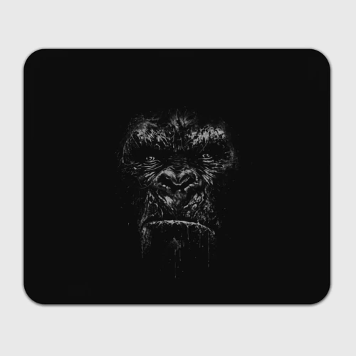 Прямоугольный коврик для мышки Gorilla face in the dark