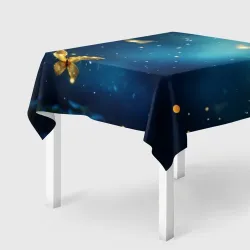 Скатерть 3D Танец бабочек в ночном лесу