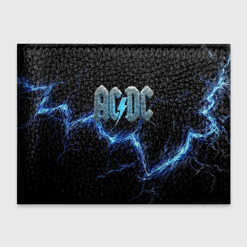 Обложка для студенческого билета ACDC логотип ледяной с молнией