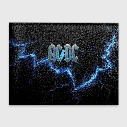 Обложка для студенческого билета ACDC логотип ледяной с молнией