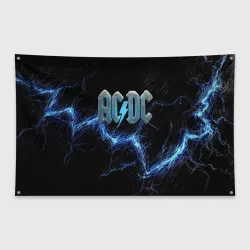 Флаг-баннер ACDC логотип ледяной с молнией