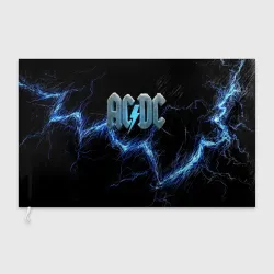 Флаг 3D ACDC логотип ледяной с молнией