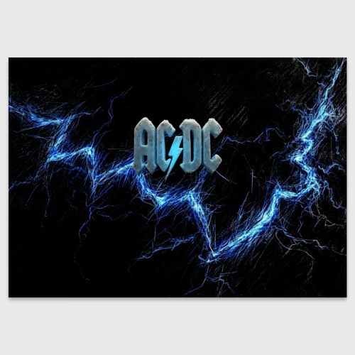 Поздравительная открытка ACDC логотип ледяной с молнией