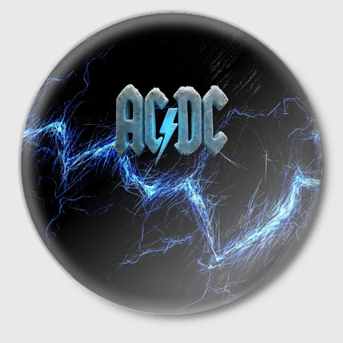 Значок ACDC логотип ледяной с молнией