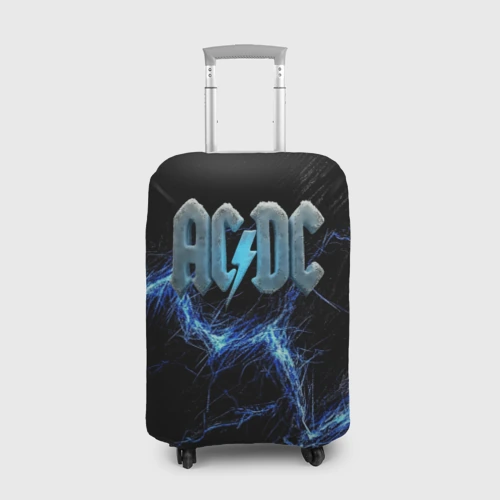 Чехол для чемодана 3D ACDC логотип ледяной с молнией