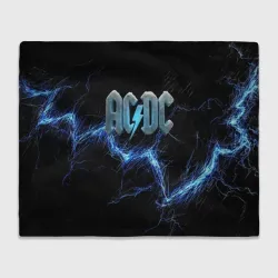 Плед 3D ACDC логотип ледяной с молнией