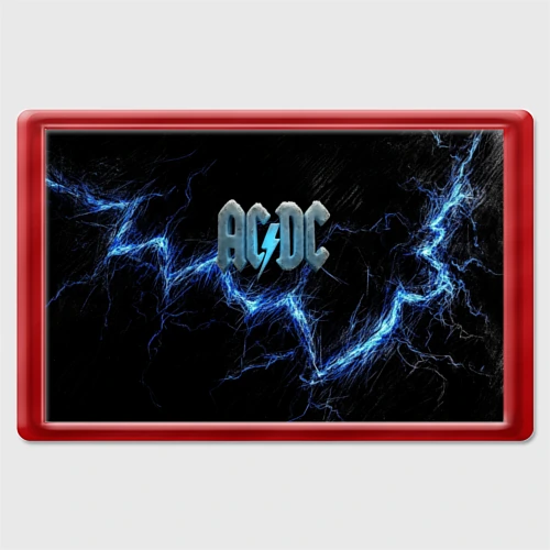 Магнит 45*70 ACDC логотип ледяной с молнией
