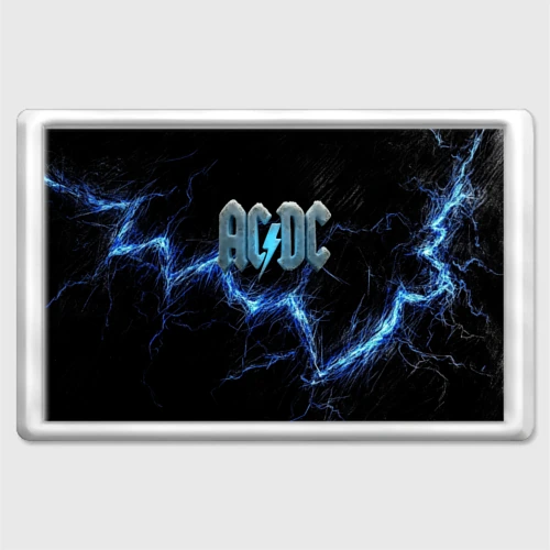 Магнит 45*70 ACDC логотип ледяной с молнией