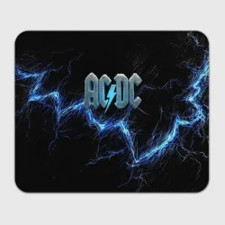 Прямоугольный коврик для мышки ACDC логотип ледяной с молнией