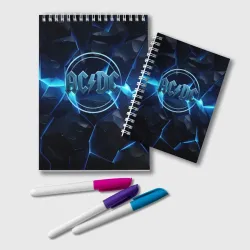 Блокнот ACDC ледяная текстура 