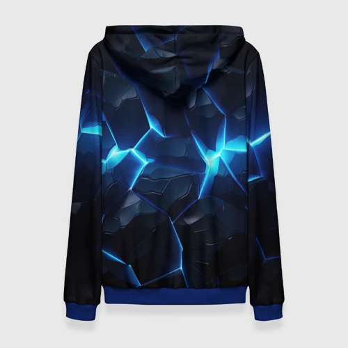 Женская толстовка 3D с принтом ACDC ледяная текстура, вид сзади #1