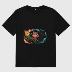 Женская футболка хлопок Oversize Шпионская стая 