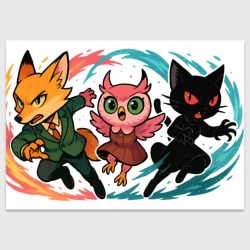 Поздравительная открытка Шпионская стая 