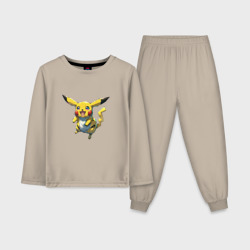 Детская пижама с лонгсливом хлопок Pikachu joy