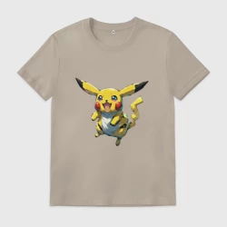 Мужская футболка хлопок Pikachu joy