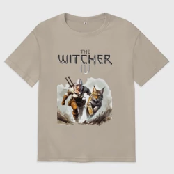 Женская футболка хлопок Oversize Cirilla and lynx - The Witcher 4