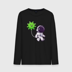 Мужской лонгслив хлопок Космонавт и вирус