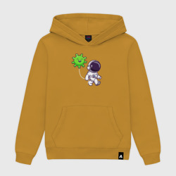 Женская толстовка хлопок Космонавт и вирус