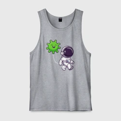 Мужская майка хлопок Космонавт и вирус