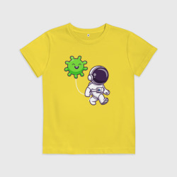 Детская футболка хлопок Космонавт и вирус