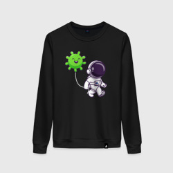 Женский свитшот хлопок Космонавт и вирус