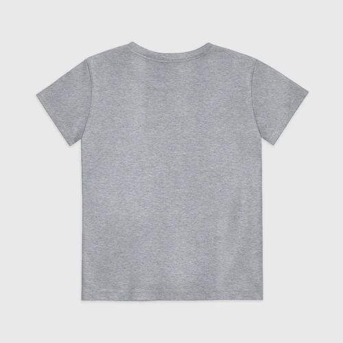 Детская футболка хлопок с принтом Пёсик скейтер с напитком, вид сзади #1