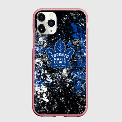 Чехол для iPhone 11 Pro Max матовый Toronto Maple Leafs NHL black