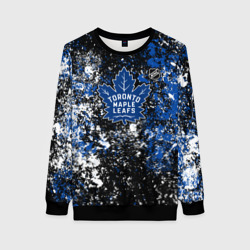 Женский свитшот 3D Toronto Maple Leafs NHL black