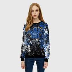 Женский свитшот 3D Toronto Maple Leafs NHL black - фото 2