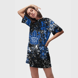 Платье-футболка 3D Toronto Maple Leafs NHL black - фото 2