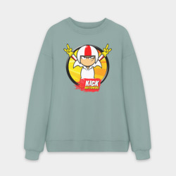 Мужской свитшот oversize без начеса хлопок Сорвиголова Кик Бутовски