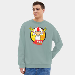 Мужской свитшот oversize без начеса хлопок Сорвиголова Кик Бутовски - фото 2