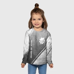 Детский лонгслив 3D Gears of War - grey gradient вертикально - фото 2