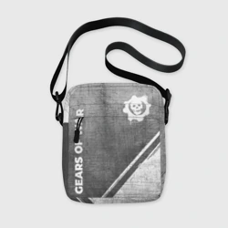 Сумка через плечо 3D Gears of War - grey gradient вертикально