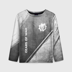 Детский лонгслив 3D Gears of War - grey gradient вертикально