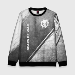 Детский свитшот 3D Gears of War - grey gradient вертикально