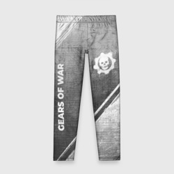 Детские леггинсы 3D Gears of War - grey gradient вертикально