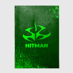 Постер Hitman - green gradient