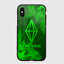 Чехол для iPhone XS Max матовый The Sims - green gradient