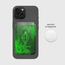 Картхолдер Magsafe магнитный The Sims - green gradient - фото 2