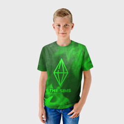 Детская футболка 3D The Sims - green gradient - фото 2