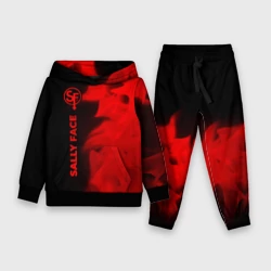 Детский костюм с толстовкой 3D Sally Face - red gradient по-вертикали