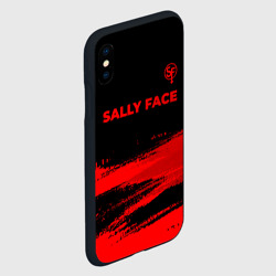 Чехол для iPhone XS Max матовый Sally Face - red gradient посередине - фото 2