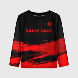 Детский лонгслив 3D Sally Face - red gradient посередине