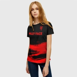 Женская футболка 3D Sally Face - red gradient посередине - фото 2